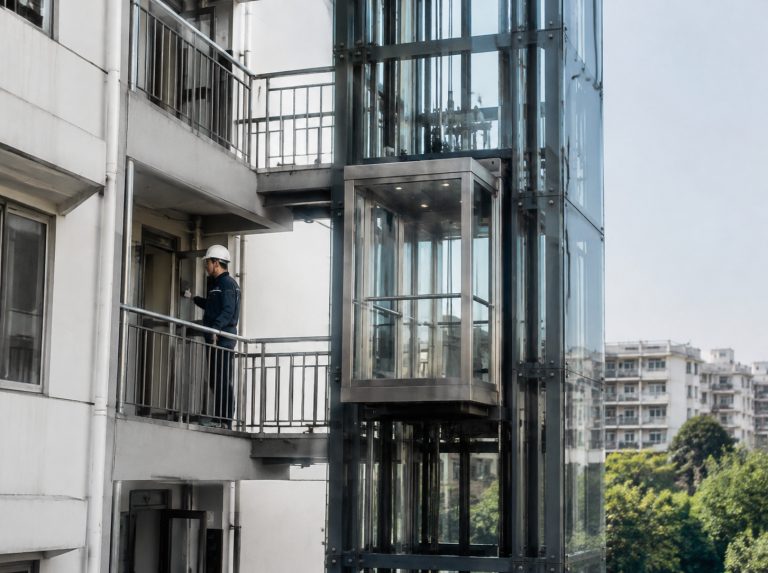 昆明旧楼加建观光电梯